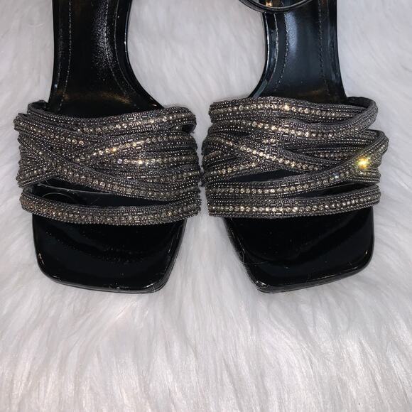 ZARA Shiny Beaded High Heel Sandals - Picture 8 of 12